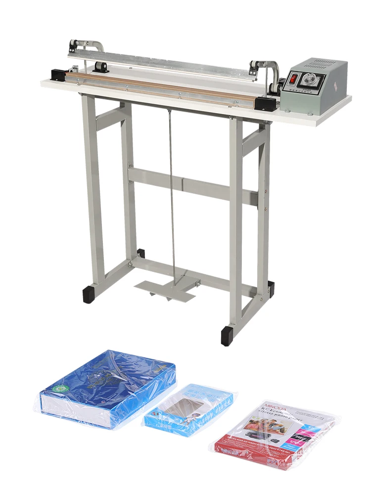 Hot Selling Passed SF-B400/B600/B800/B1000 Vertical Semi-automatic Foot Hot Melt Plastic Shrink Film Bag Pedal Sealing Machine manufacture