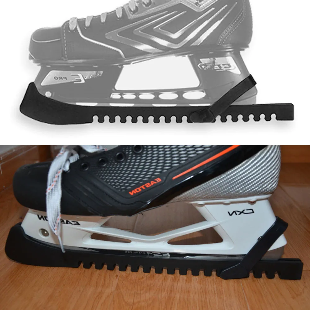 Figure Skate Cover Guards Adjustable To Fit Any Size Skate Black Ice Hockey