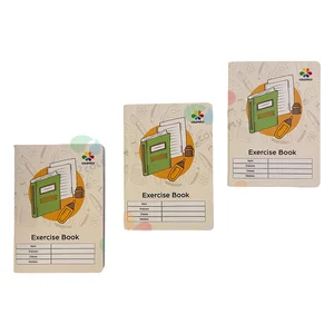 Custom logo and Design Three Colors Printing School Notebook Thicker Cover 100/200pages 70g Paper French Line Exercise Book