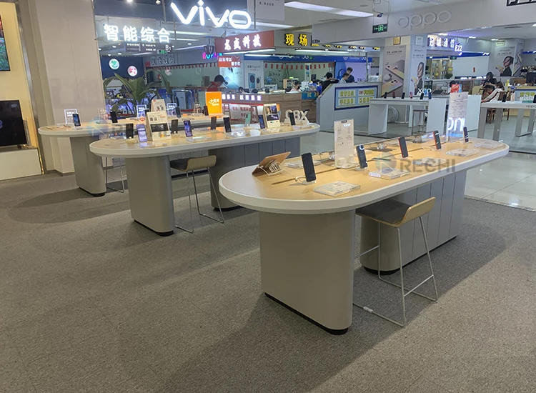 Rechi Mobile Phone Shop Decoration Design Wall Phone Accessory Showcase Store Display