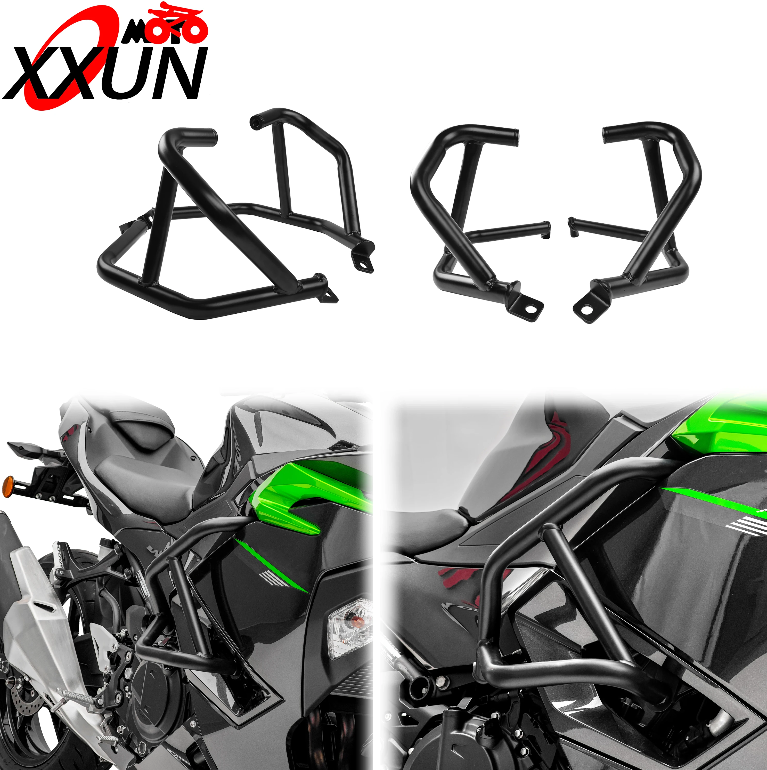XXUN Motorcycle Parts - Durable Crash Bar Guard for Kawasaki Ninja