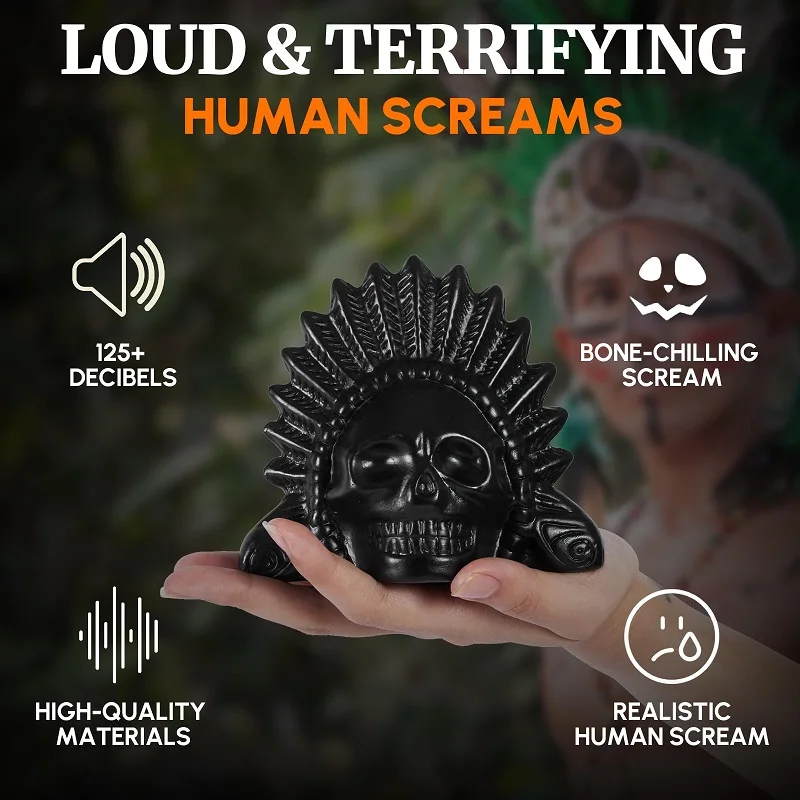 Ceramic Screaming Whistles Creepy Aztec Death Whistle for Halloween Loudest Authentic Human Sounding Screams Halloween Gift