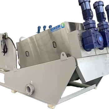 Sludge Sewage And Waste Water Treatment Sludge Dehydrator Screw Press Sludge Dewatering Machine