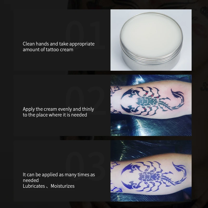 Private Label Tattoo-Butter für Vor, Während und Nach dem  Tätowierungsprozess Gleitmittel & Feuchtigkeitsspendende Tattoo-Creme