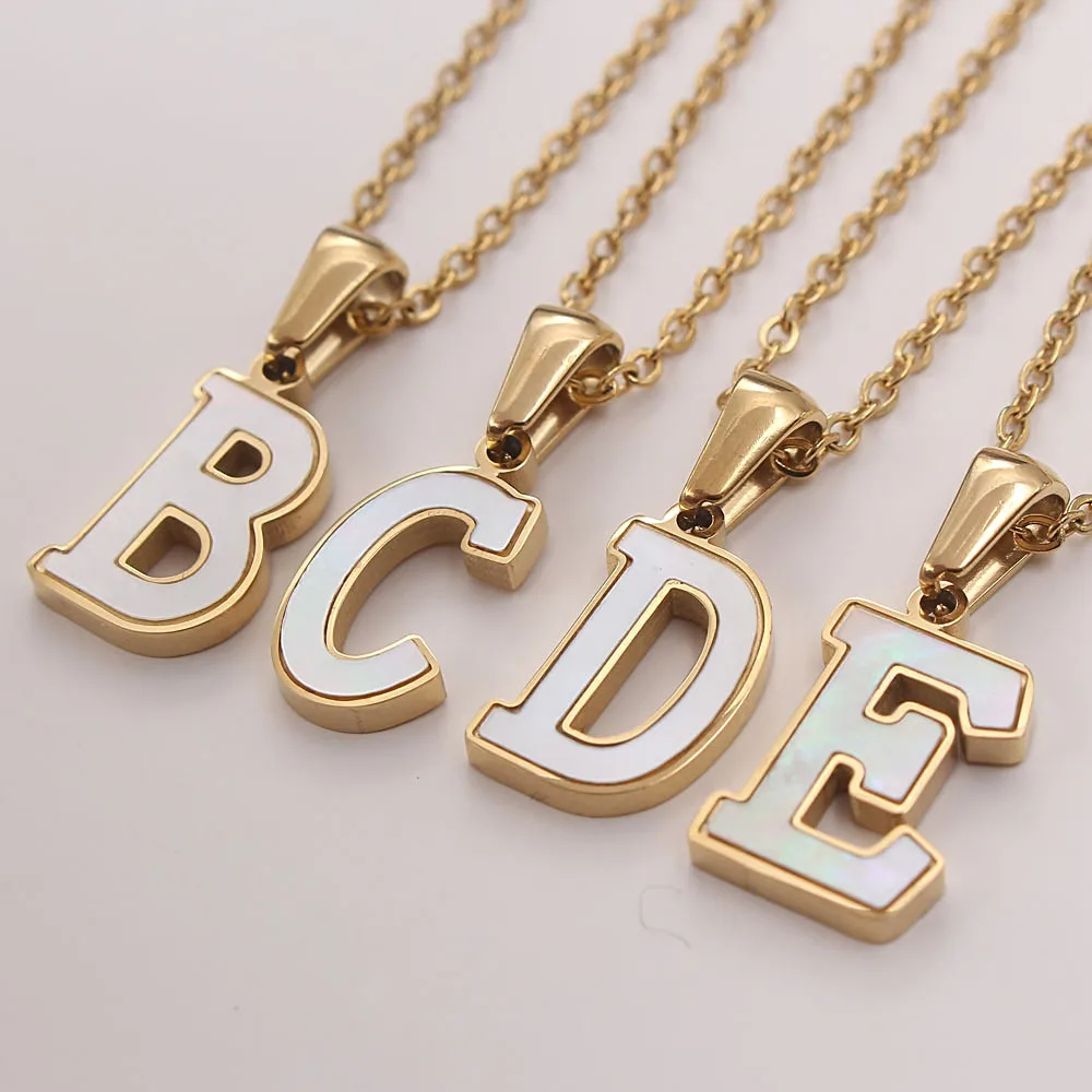 26 Shell English Letters Pendant 