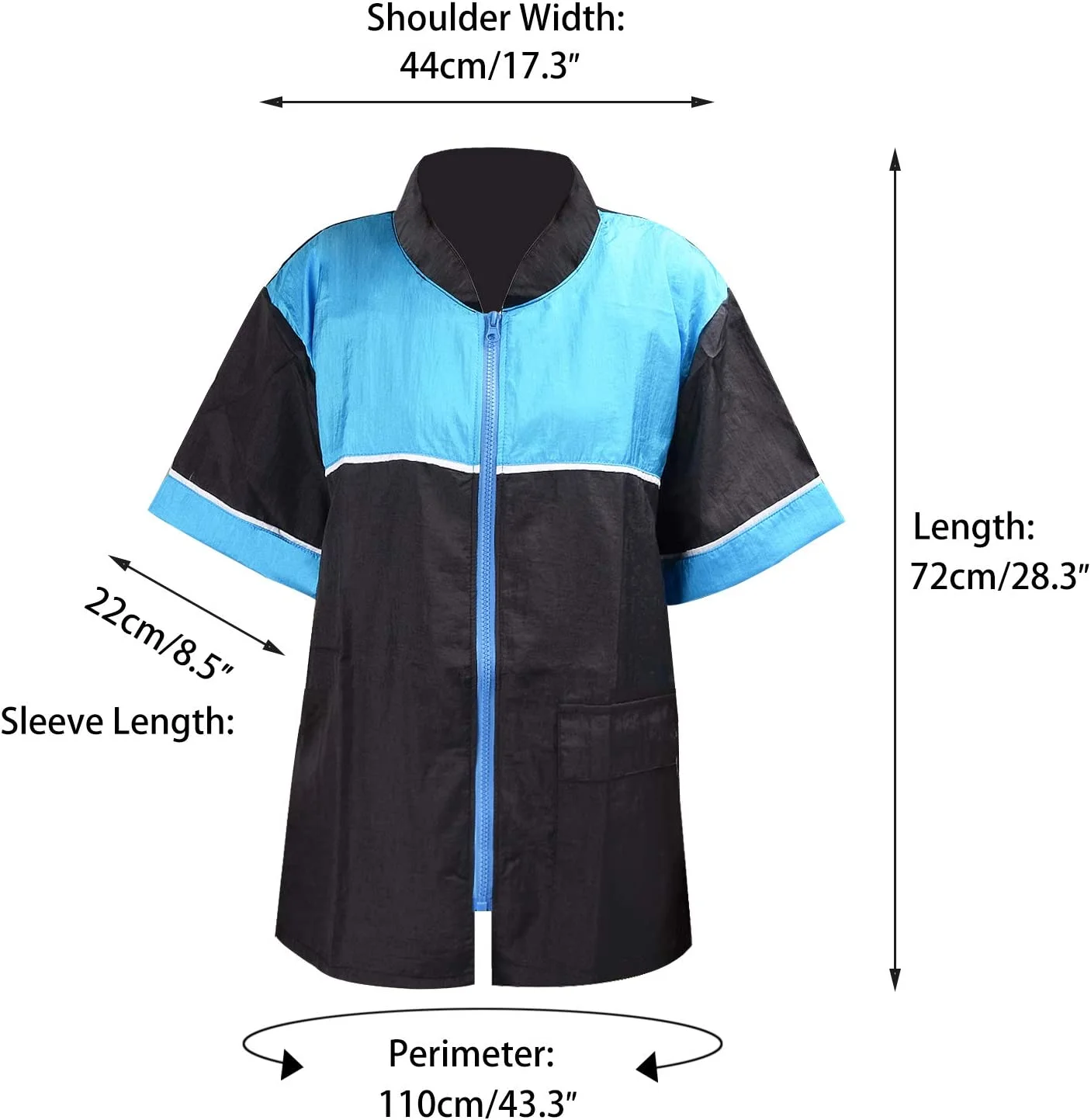 Pet Grooming Jacket with Full Zipper, M/L/XL, Lightweight Hair