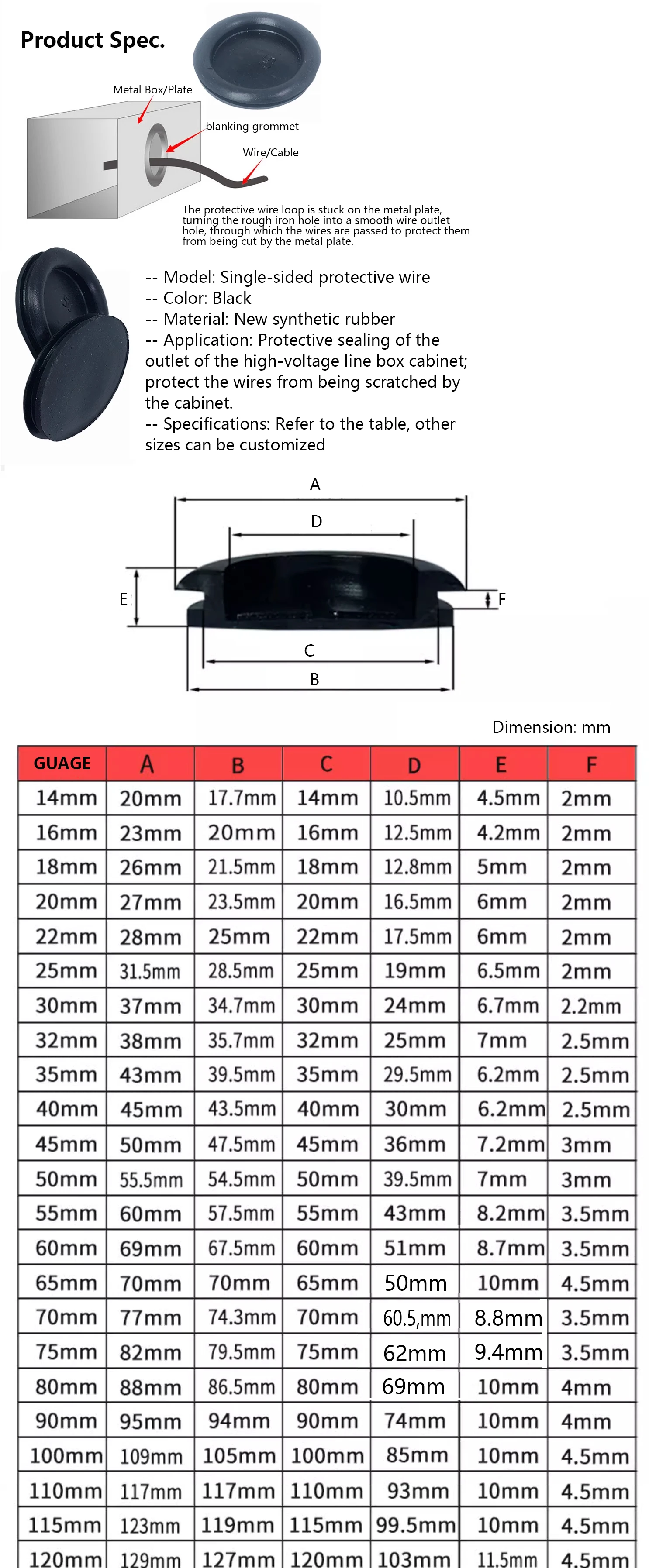 product manufacturer oem custom molded nitrile epdm rubber cable grommet fire proof silicone rubber grommet-53