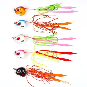 Alien Yan Yue 60-200g Luminous Lure Jigging Lead Artificial Hard Bait for Sea Boat Fishing Without Hooks – Metal Jig – view 2