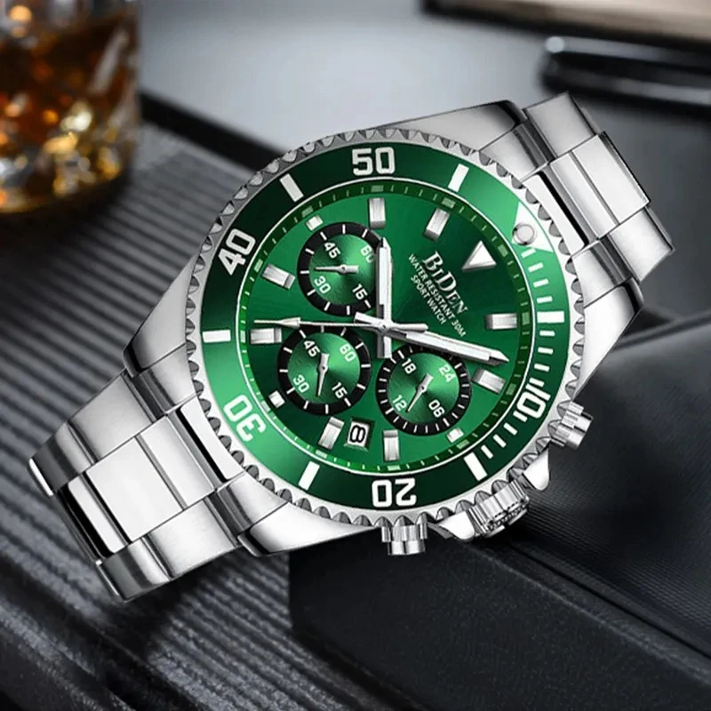 Orologio Biden Al Quarzo Da Uomo Con Cinturino Acciaio Inossidabile - Modello BIDEN-0163, Impermeabile 3 ATM