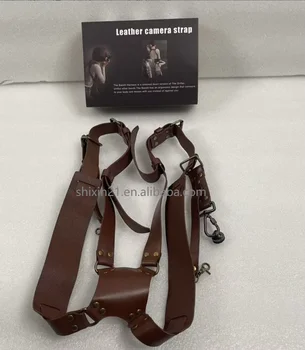 High quality Leather Camera Strap Genuine Leather Backpack Slr Camera Shoulder Strap detail image