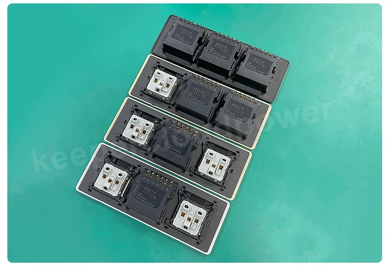 Universal Socket and Switch 4 5 6 8gang Touch Wall Light Switch WiFi Dimmer Switch Tuya Smart Fan Controller