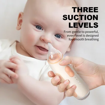 3 Suction Levels Waterproof Electric Nasal Aspirator for Baby