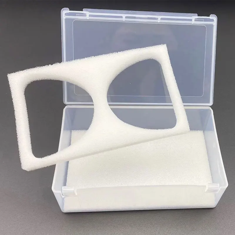 Plastic Tooth Model Box Lab Sponge False Teeth Transport Dental Delivery Box Denture Box