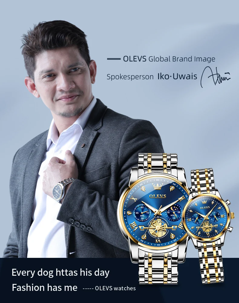 OLEVS 2897 Lover Quartz Rejoles Quartz Watches Smartwatches Waterproof Custom Design Couple China Stainless Steel Couple Watch