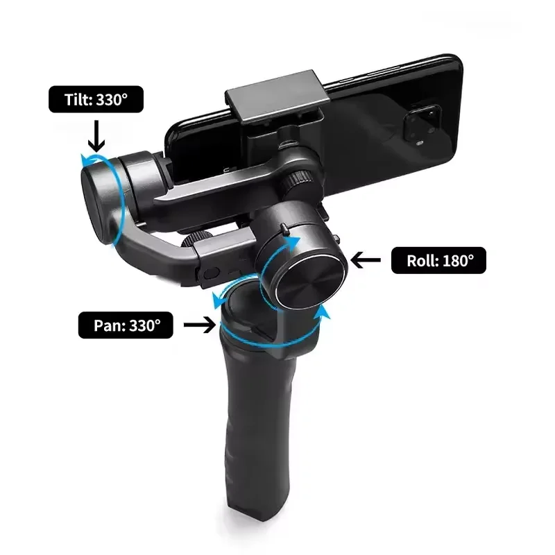 F6 Gimbal 3 Axis Cell Phone Flexible Gimbal Stabilizer Portable Handheld Gimbal Stabilizer for Smartphone