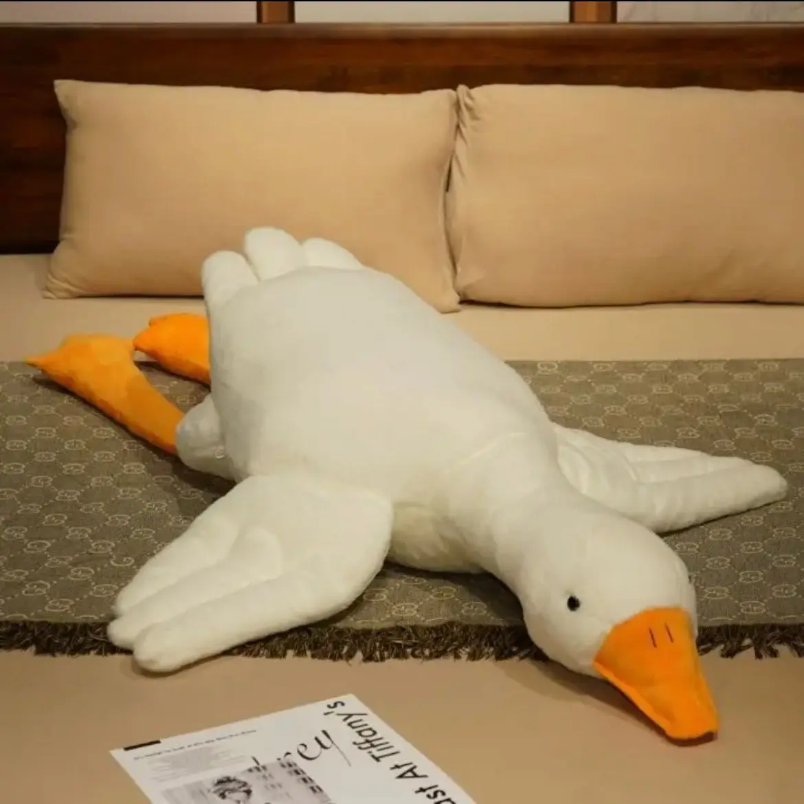 Soft Plush Goose Stuffed Animals Pillow for Kids Baby, Cute Swan Plushie Toy for adults