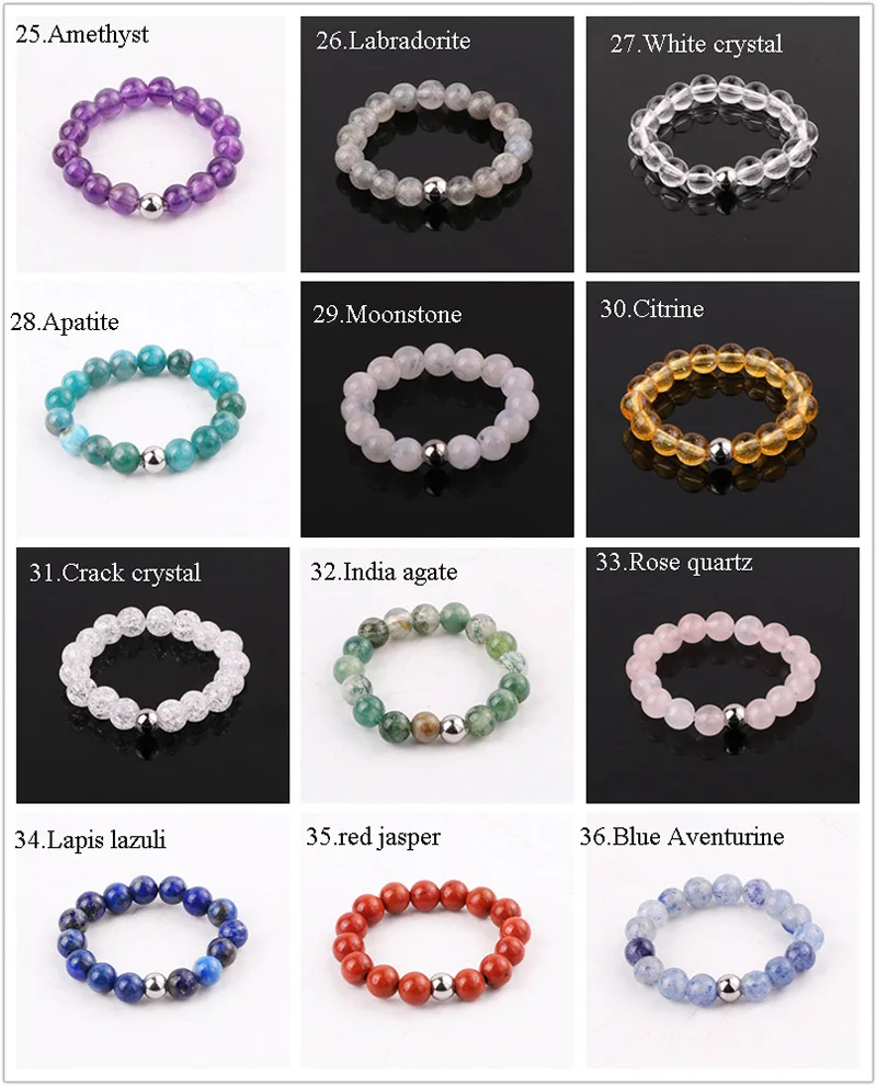 Newest Simple Design High Quality 4mm Natural Semi-precious Stone ...