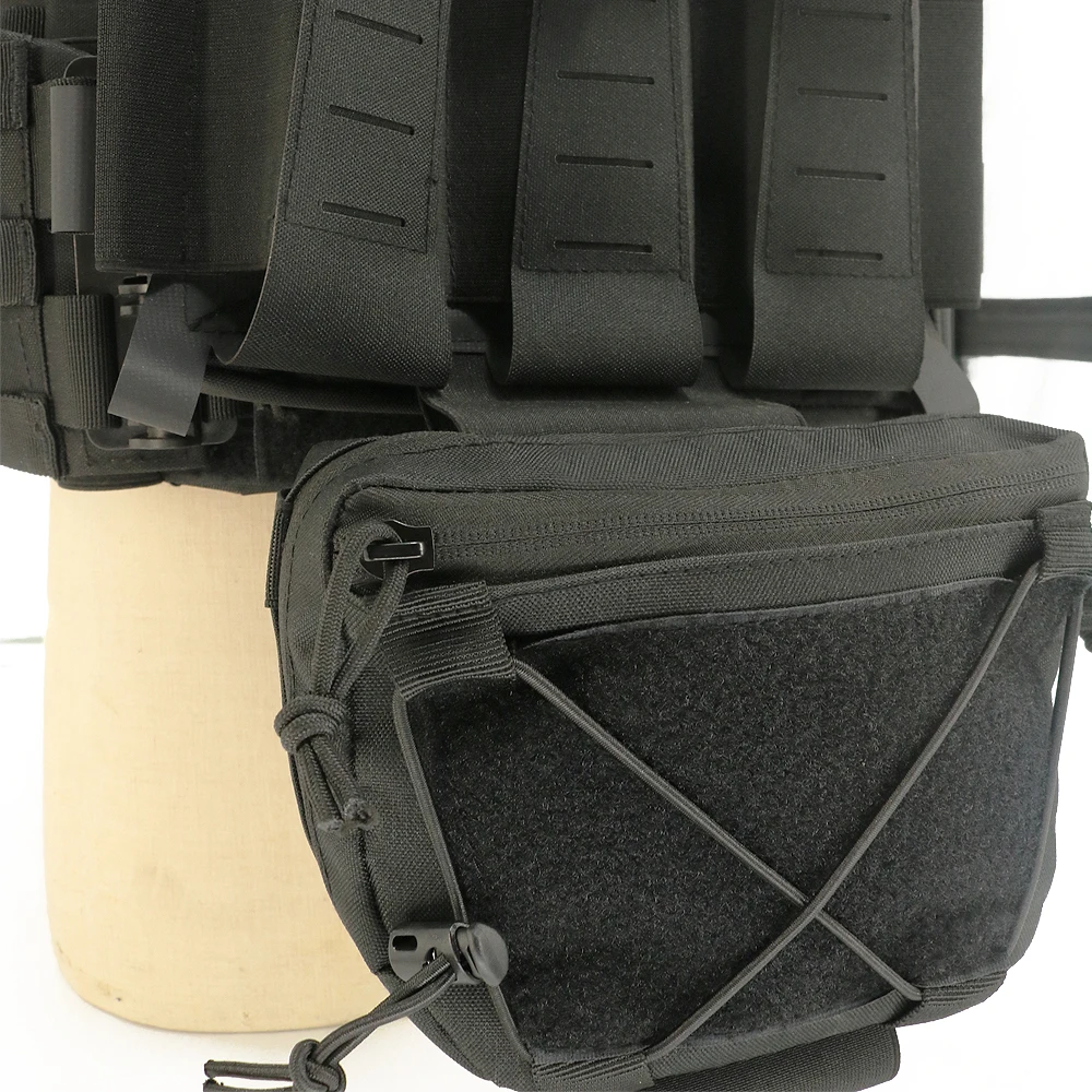 Gilet Tactique Avec Poches Et Boucle Rapide - Taille Réglable 80-110 Cm, Nylon, Pour Chasse, Airsoft, Outdoor - 6