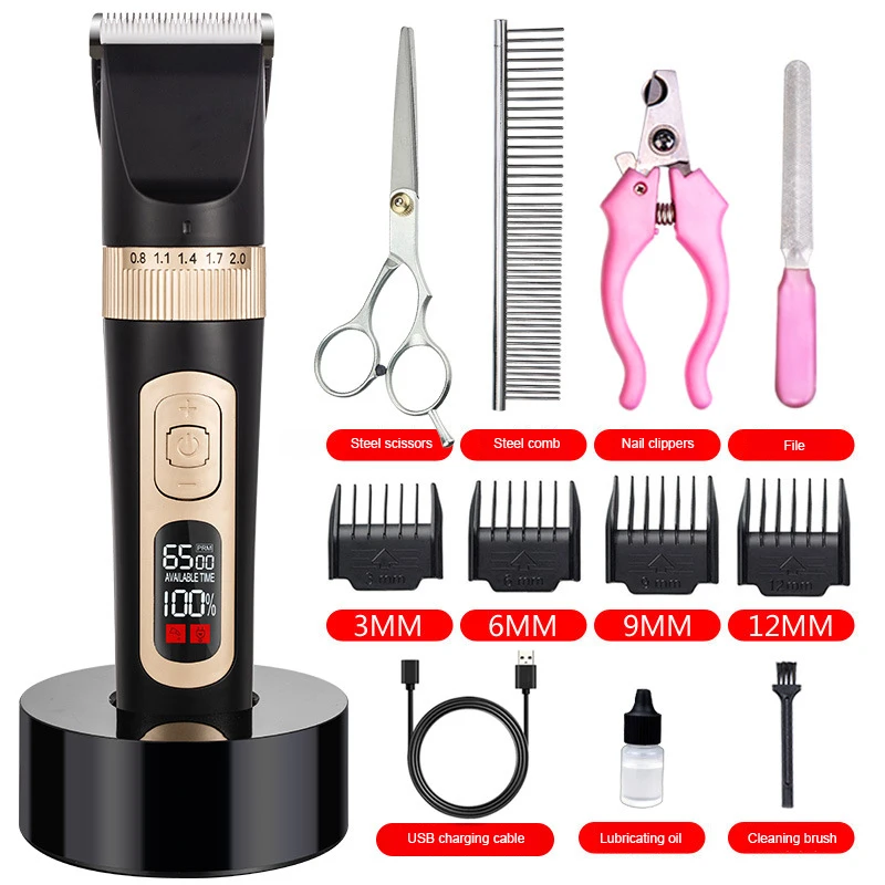 Professional Quiet USB Rechargeable Dog Grooming Clippers