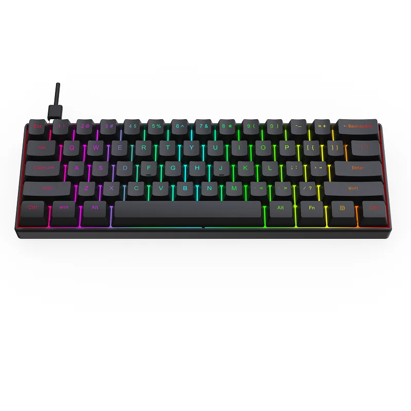 OEM G101 Professional Mechanical Keyboard RGB Anti Ghosting USB Mechanical Keyboard 60 for Home Game Wired Gaming Keyboard
