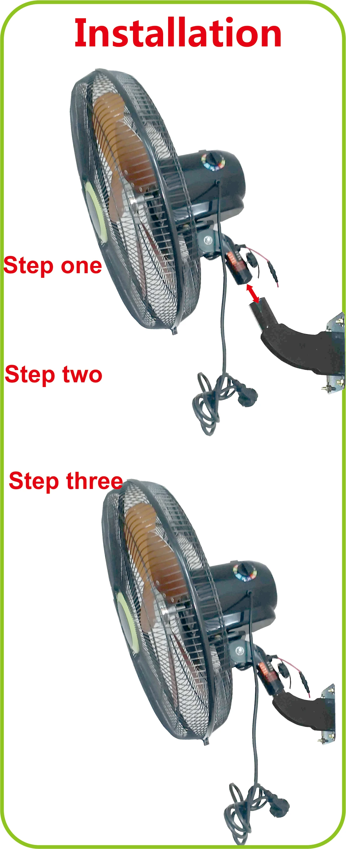 DC18inch metal wall mounted fan with remote