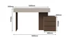 cabinet milk tea color+chestnut brown walnut wood grain