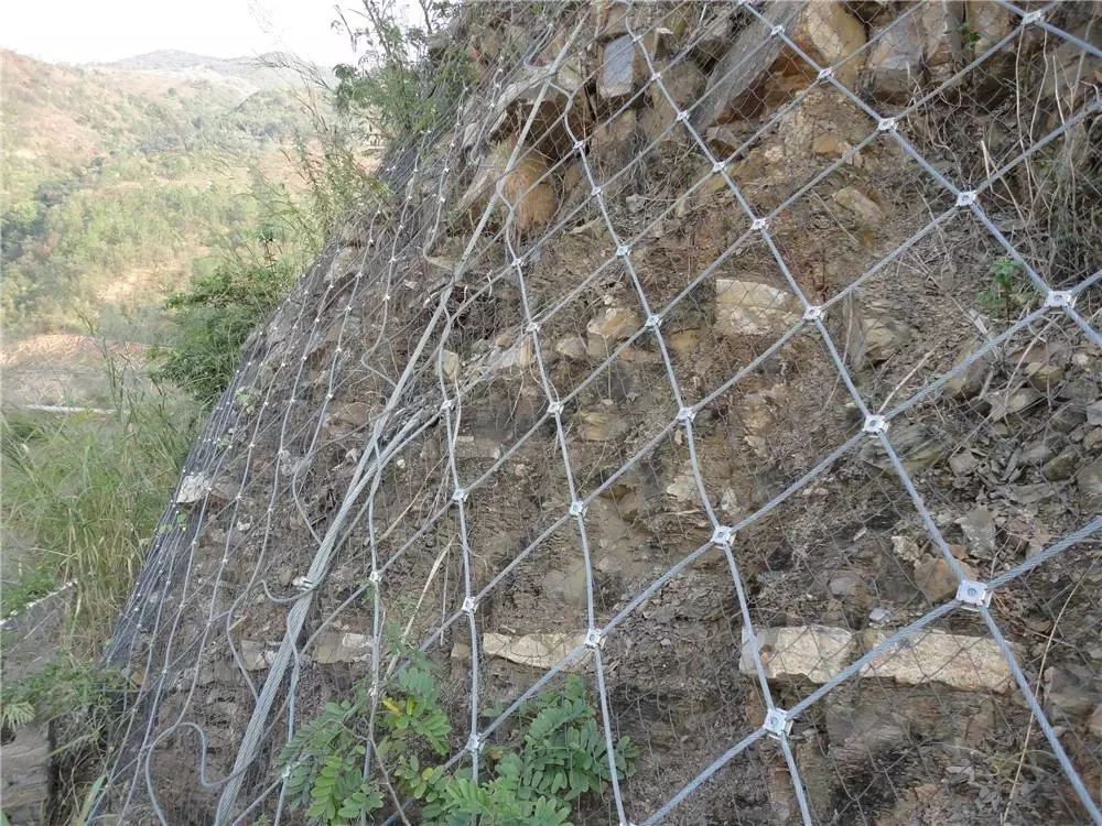Factory Produce Slope Protection Net Rock Fall Netting Hot Dipped Galvanized Rockfall Barrier