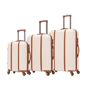 Wholesale Custom Hard Shell Classic Retro Style Large Capacity ABS Trolley Luggage Carry-On Suitcase for Travel