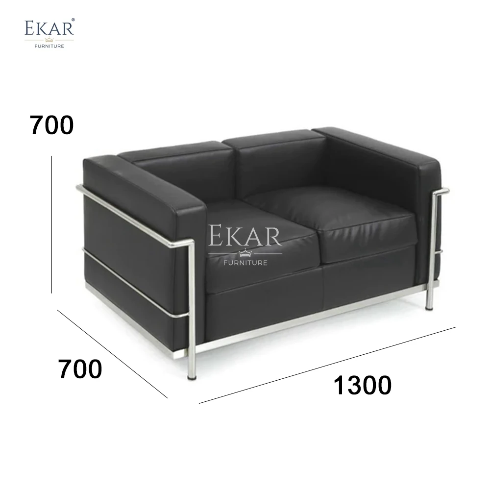 product contemporary three seat contemporary stainless steel pu sectional sofa hotels halls villas apartments schools hospitals living-65