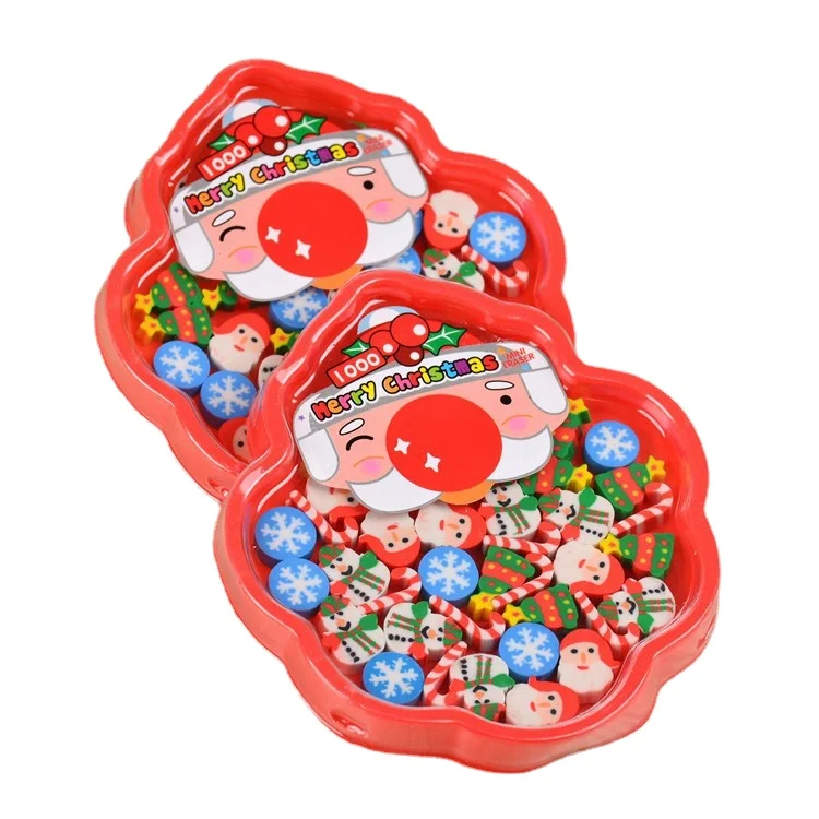 Креативный мультяшный Рождественский ластик кавайный студенческие канцелярские