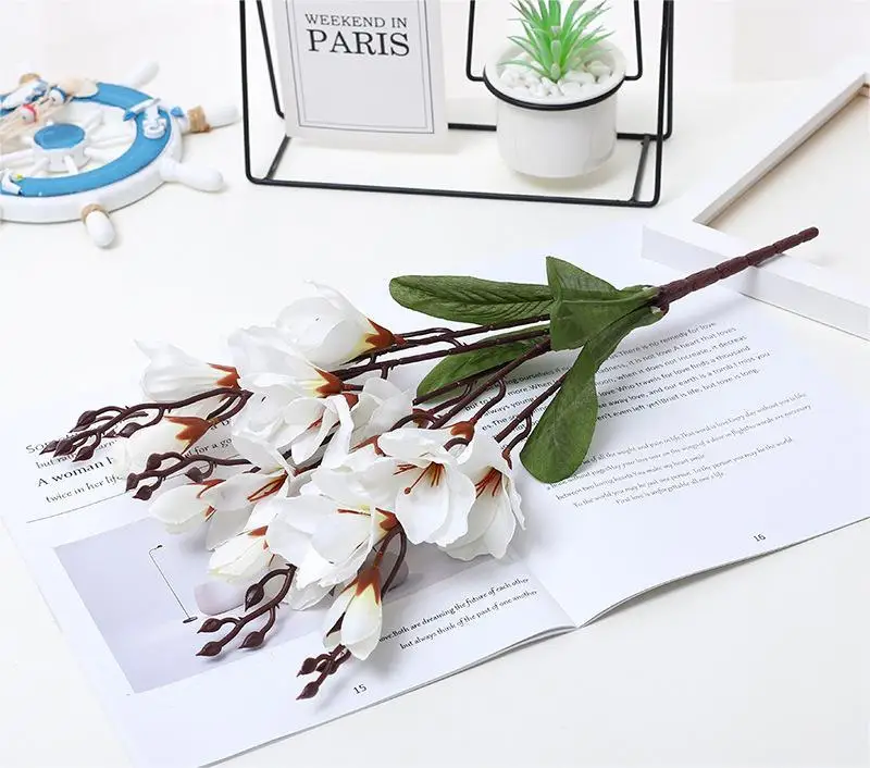 Imitation magnolia Flower Silk Fabric Home Wedding Decoration Hotel Living Room