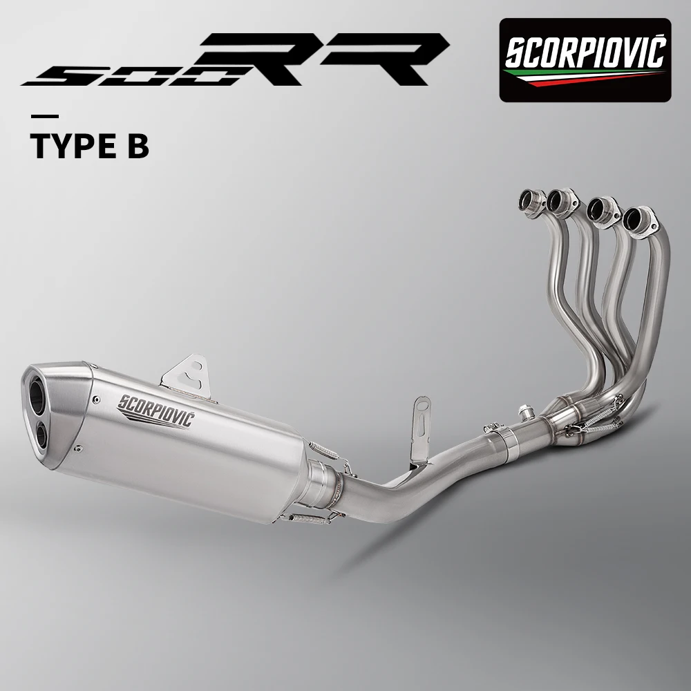 For ZXMOTO 550RR ZX-550R ZX550RR Slip-On Exhaust Muffler, Full