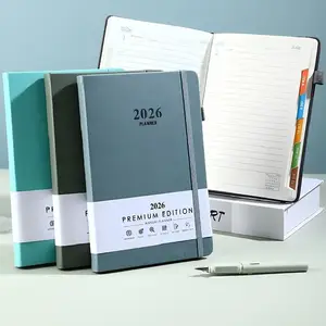 2026 Customized Corporate A5 PU Leather Agenda Diary Notebook with Logo