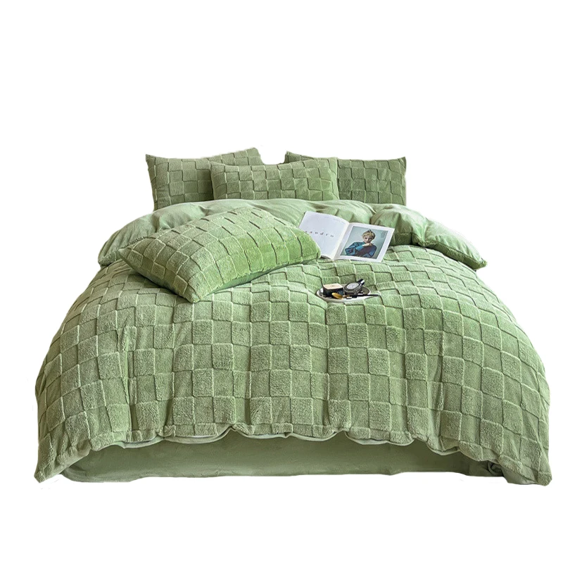 Bed linen Bed linen set comforter bedding items Winter home warm ground fluffy bedding sheets