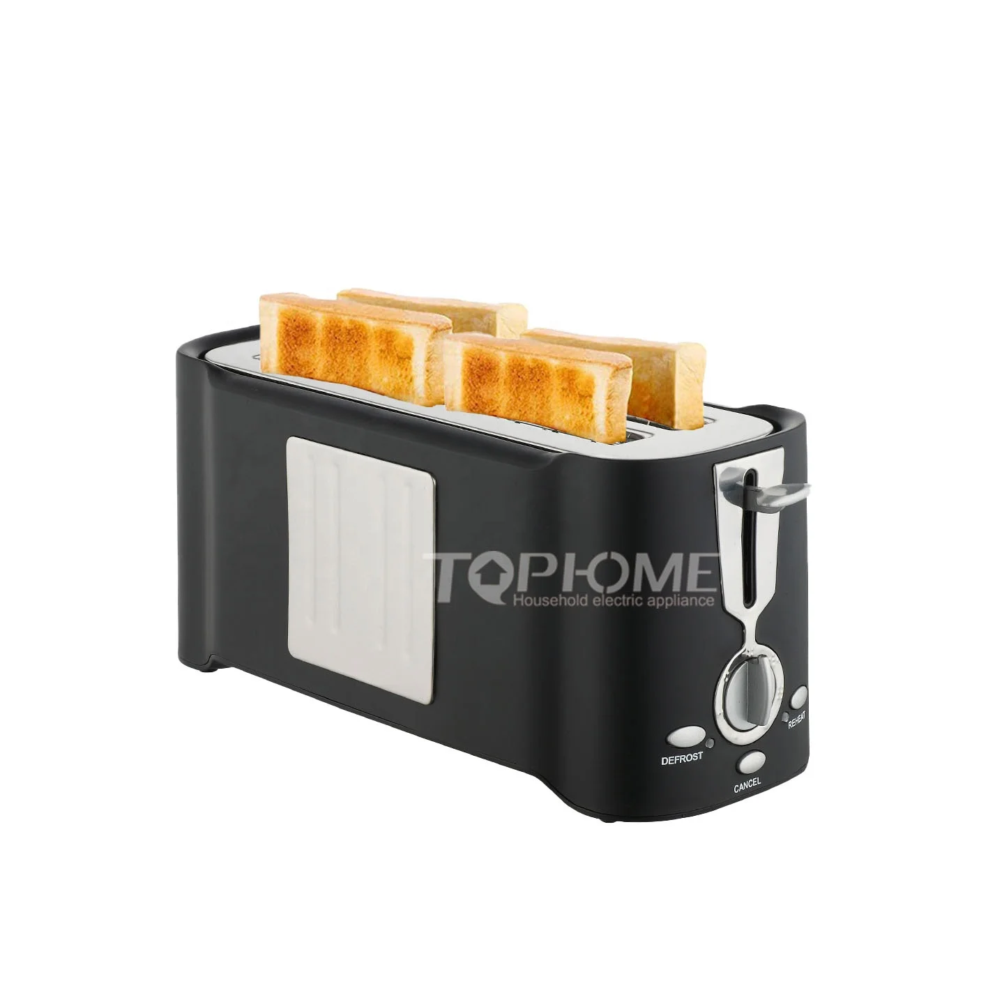 4 ломтика пластикового электрического бытового хлеба тостер с логотипом