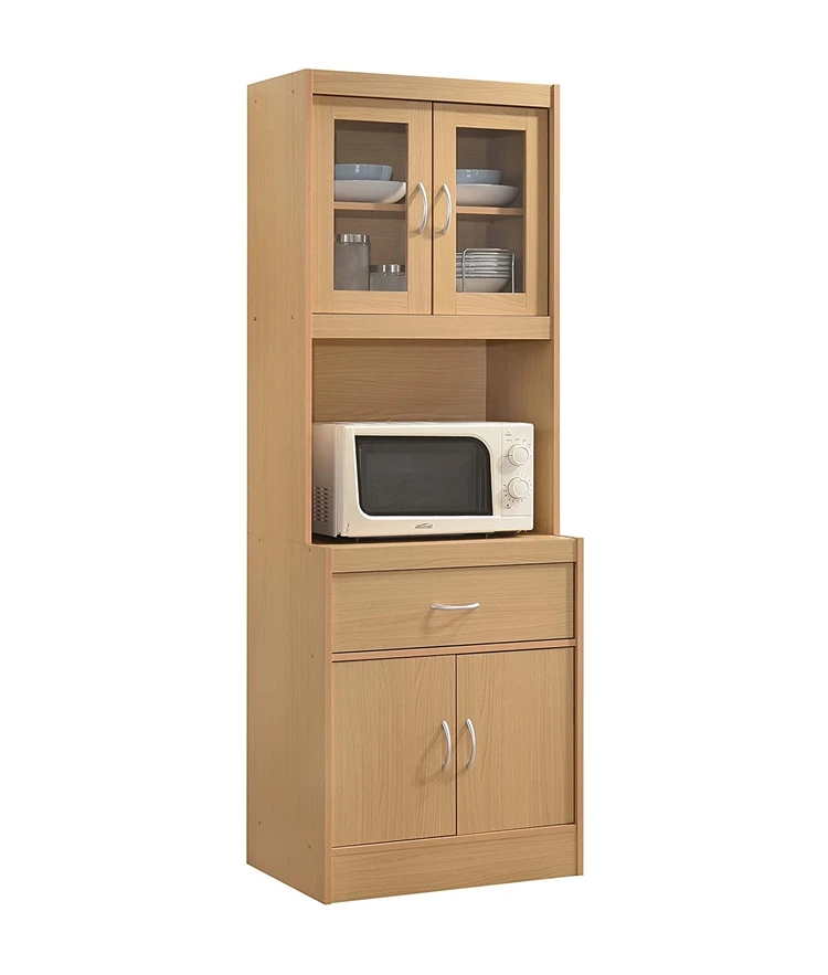 Кухонный высокий буфет китайский шкаф для хранения продуктов инженерная деревянная