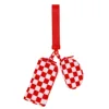 Red and white checkered