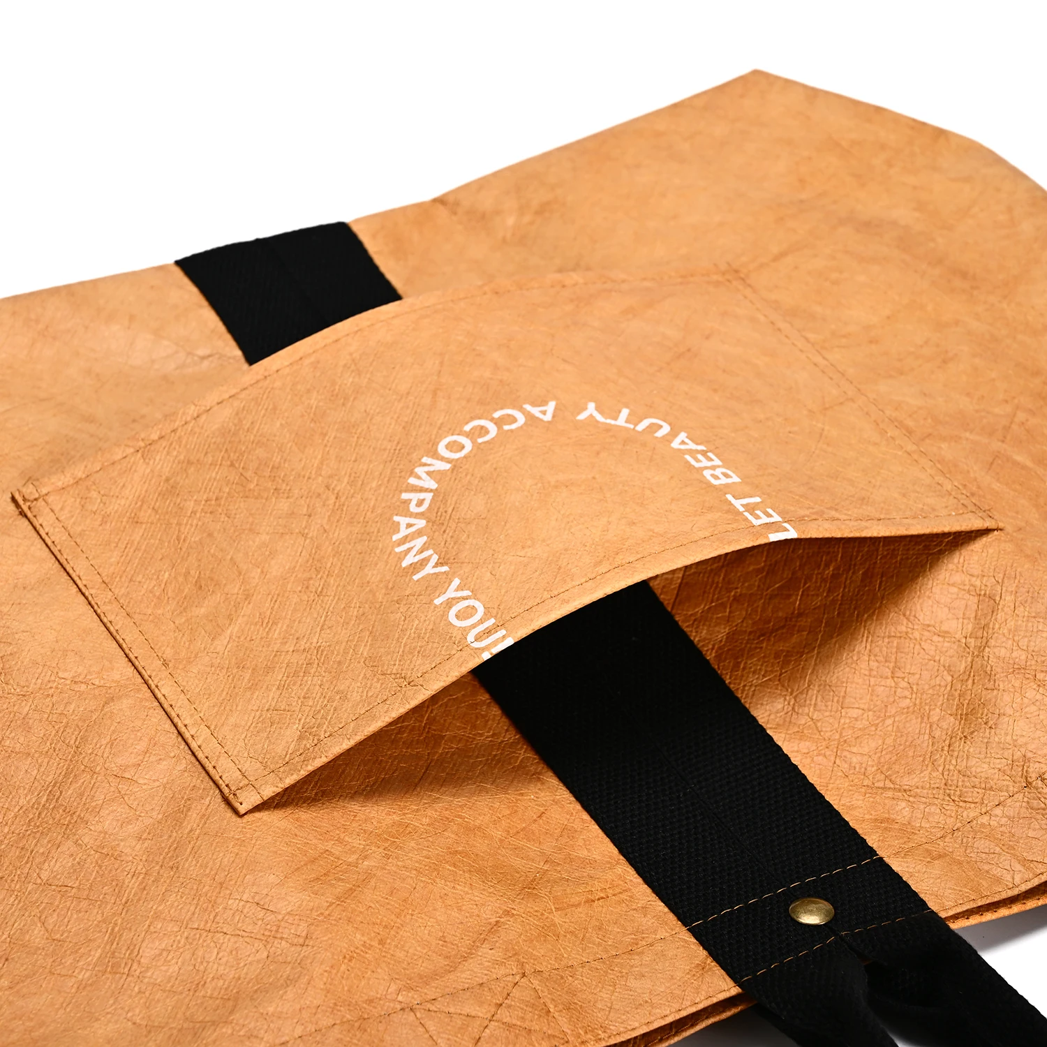 Dupont Paper TYVEK Kraft Single Shoulder Handbag Washable Shopping Bag Natural Ecobags Daily Advertising Screen Tyvek Bag supplier