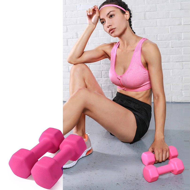 Juego de mancuernas de hueso para mujer, pesas de mano para