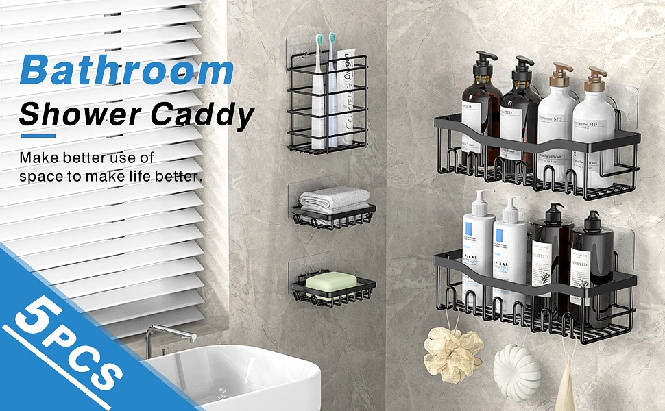 Bathroom Shower Iron Triangle Storage Shelf Toilet Corner Rack for Bathroom Storage Home Decor Kitchen