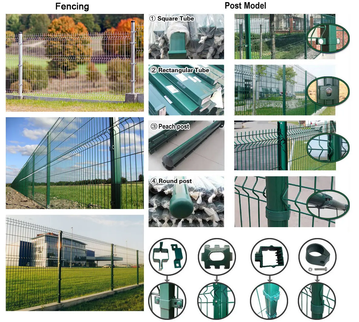 Commercial Galvanized Rigid Pvc Coated Welded Wire Mesh Fence For ...