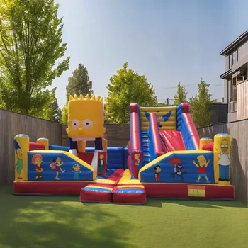 Custom-Size Commercial Inflatable Slides Adult Amusement Carousel Dry & Water Slides for Backyard Inflatable for Fun!