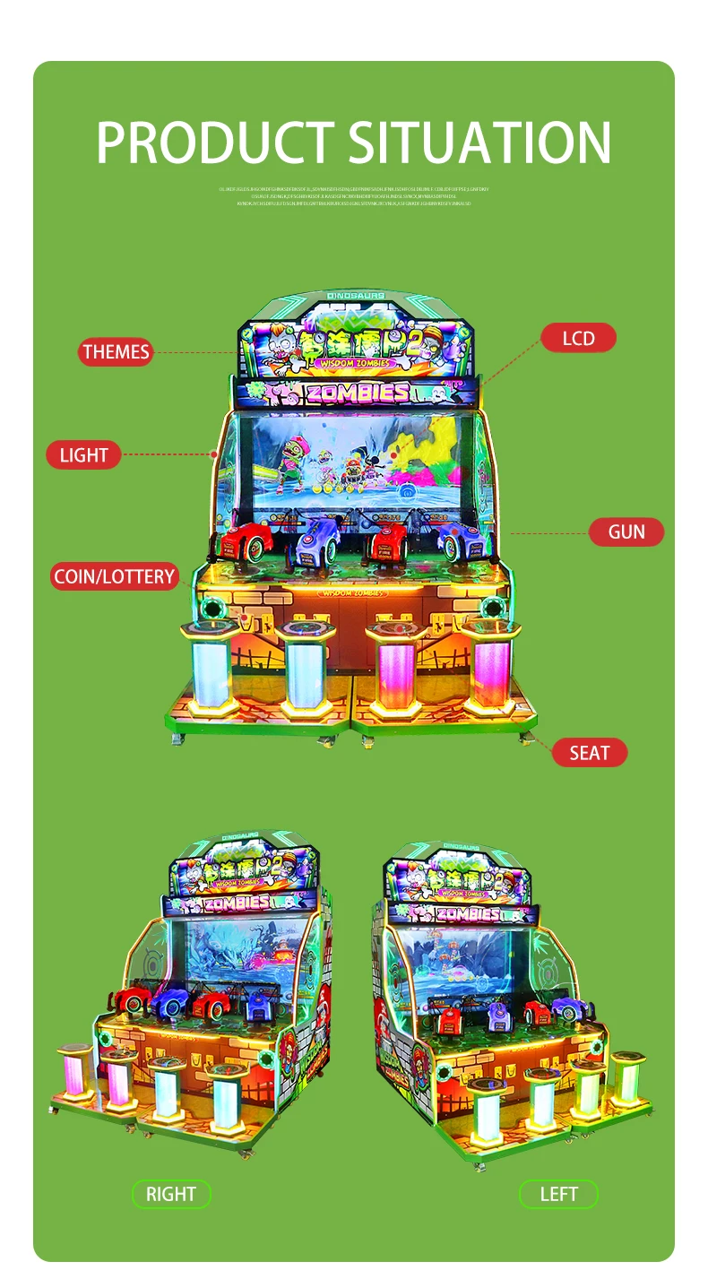 Zombies Water Shooting Arcade Game Machine Plants Vs Zombies Crazy