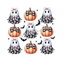 New Custom Transfer Fall Bow Ready to Press Autumn Dtf Cutest Pumpkin in the Patch Dtf Halloween Print