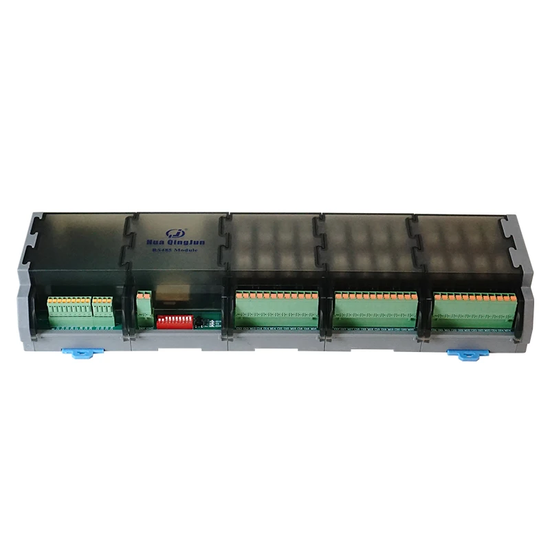 Huaqingjun 24DI 24DO RS485 Ethernet Relay Module Modbus RTU/TCP 10A G2R-1 RJ45 Relays for Remote Control Automation