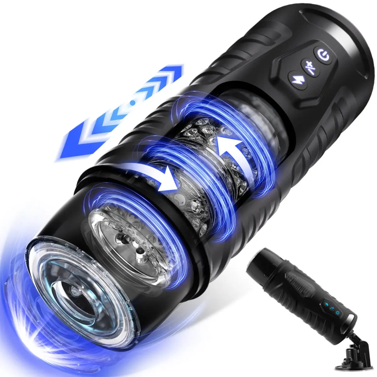 Male Masturbaters Automatic HandsFree Rotating Cup Thrusting Stroker Men Sex Toy
