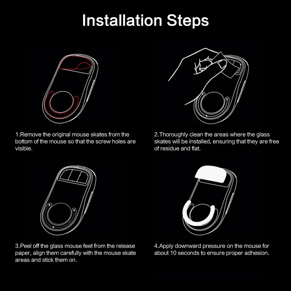 Glasses Mouse Skates for Logitech G PRO X Superlight 2 / Wireless the Fastest Smoothest and Most Durable Mouse Stickers