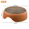 Orange cat scratching post