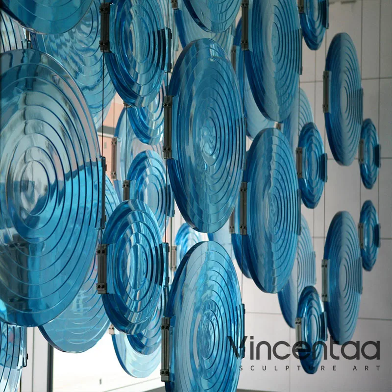 Vincentaa 3d Wall Decor Sales Office Hotel Bedroom Round Glass Fiber
