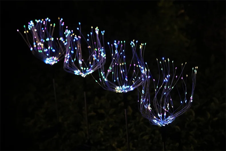 Outdoor solar flower lights LED Full Sky Stars Colorful lights garden decoration party dandelion light strings